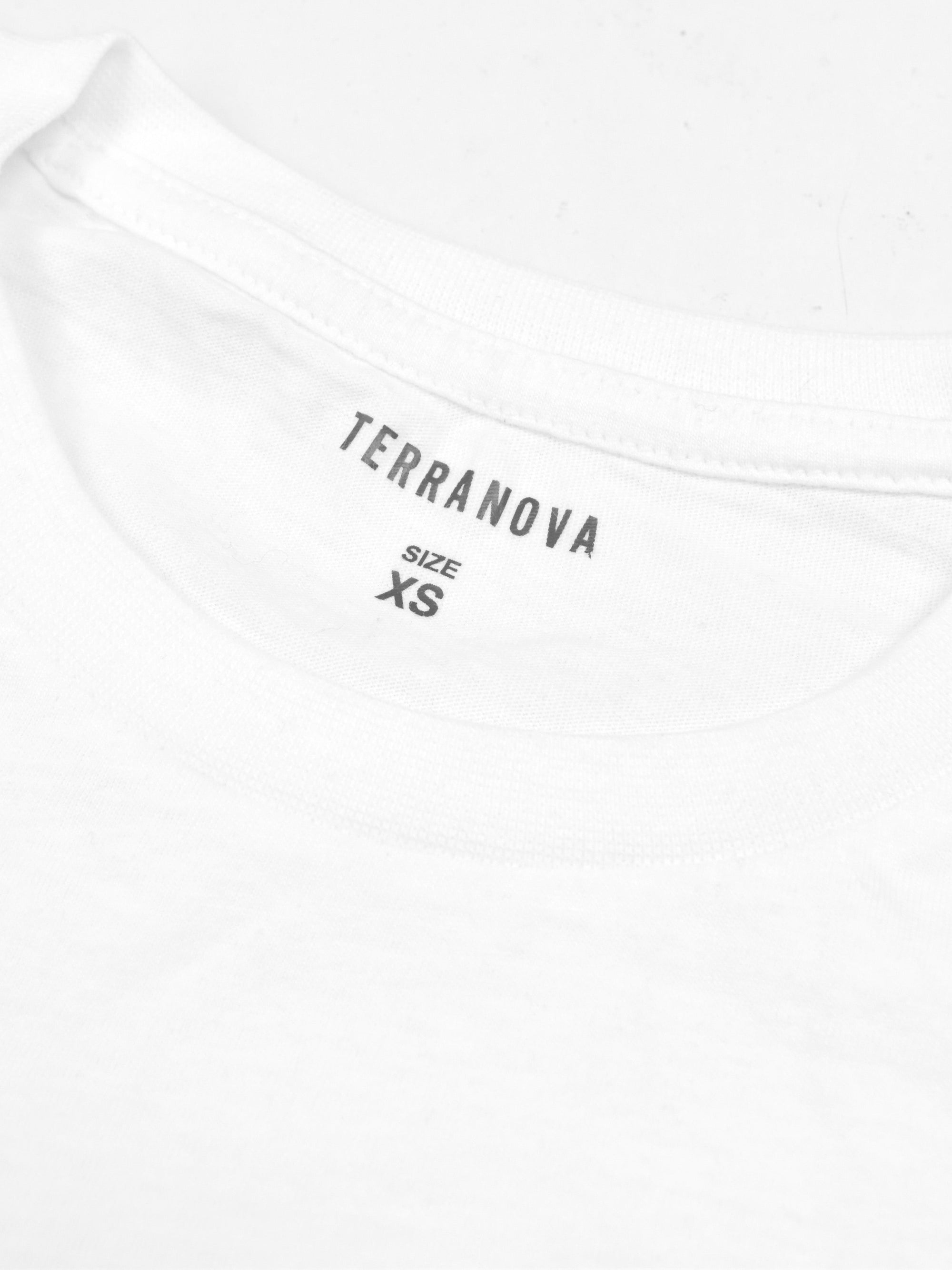 Teranova Crew Neck Summer Tee Shirt For Men-White-SP1905