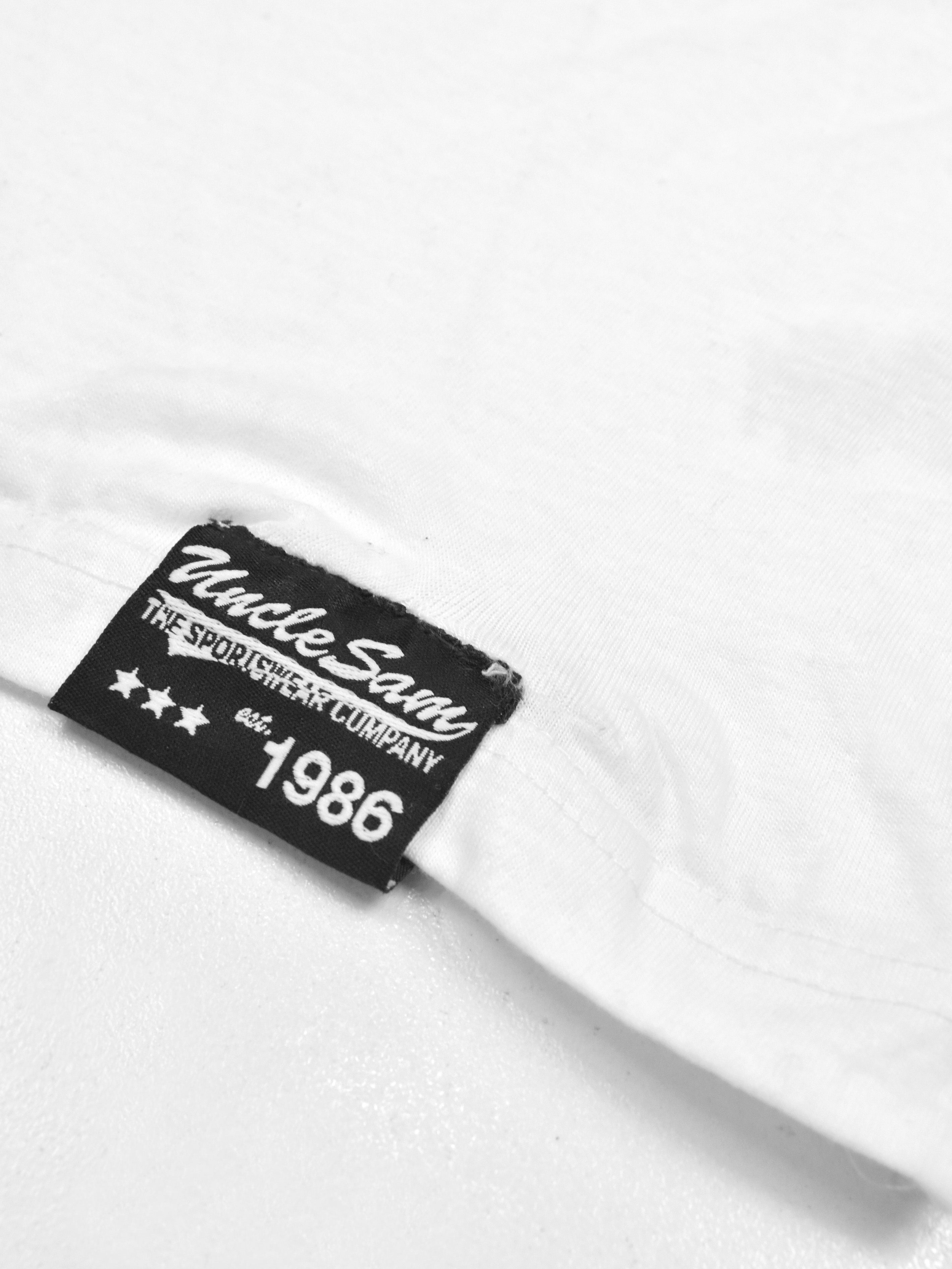 Uncle Sam Summer Tee Shirt For Men-White With Print-SP1906