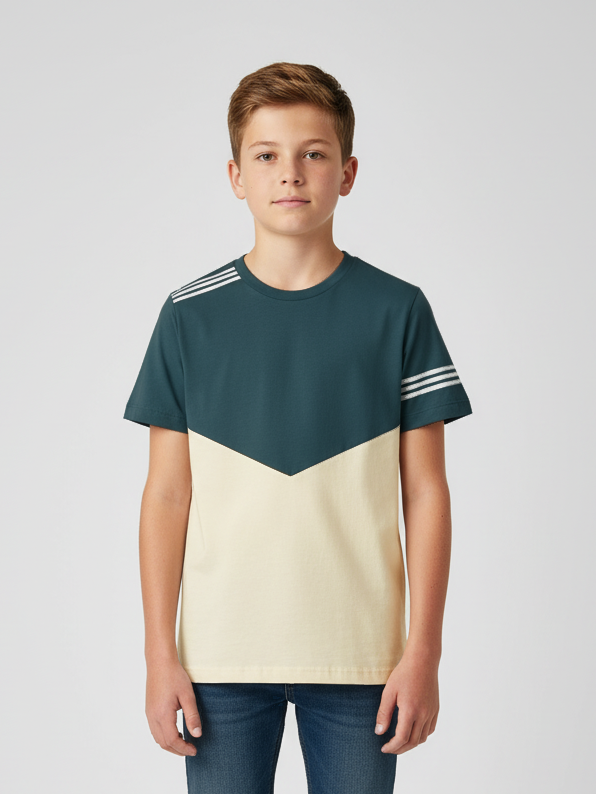 Ads Summer T Shirt For Kids-Bond Blue With Light Skin-NSK23