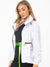 Hooded Rain Parka Festival Jacket For Ladies-White-SP3291