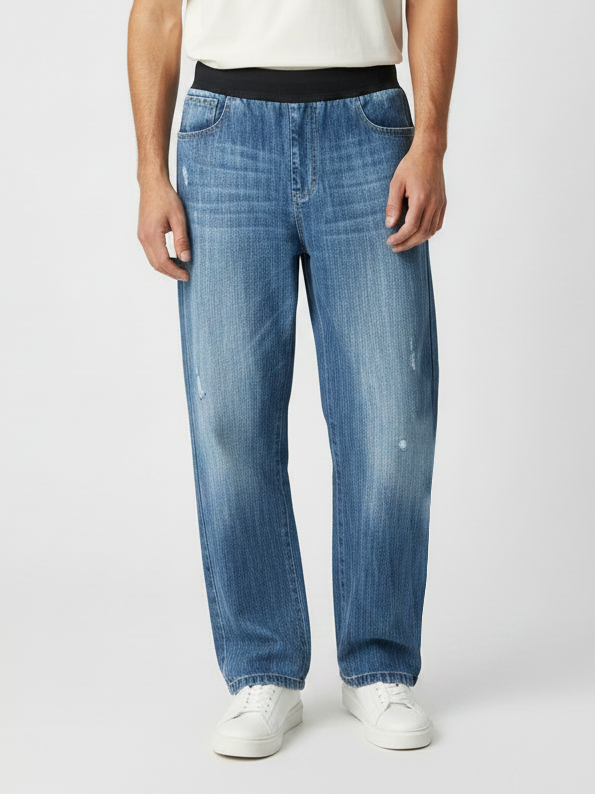 Stylish Regular Fit Pent Trouser For Men-Blue Faded-SPT05