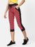 Next Cotton Stylish Capri For Ladies-Red & Allover Dots with Black Stripe-SP1594