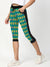 Next Cotton Stylish Capri For Ladies-Cyan Green & Allover Print with Black-SP2864