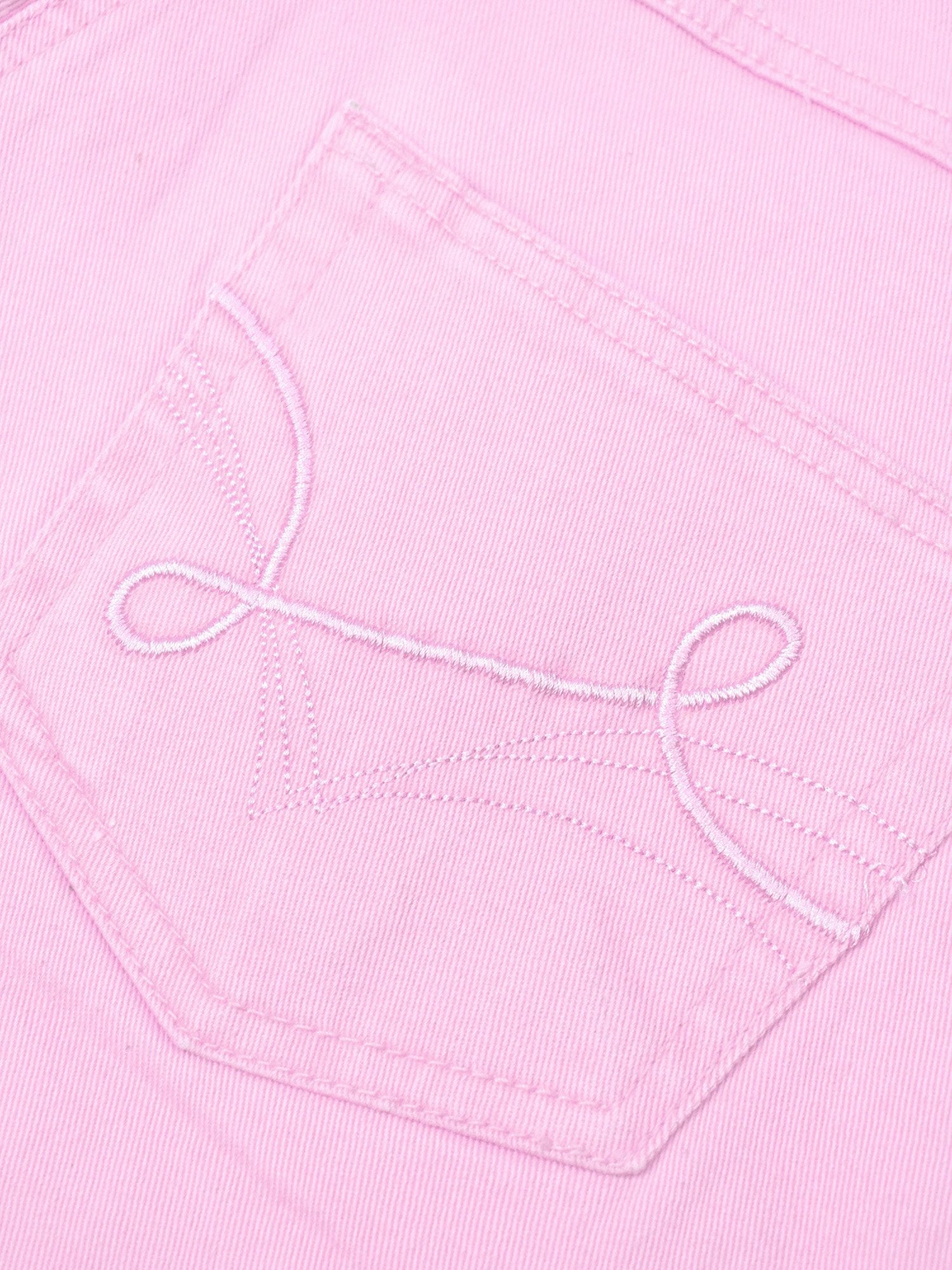 Authentic Slouchy Fit Cotton Denim For Ladies-Light Pink-CSD06