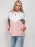 Rising Lightweight Festival Windcheater Hoodie For Ladies-Pink & White-SP3286