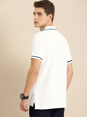 Summer Single Jersey Polo Shirt For Men-White-RT754