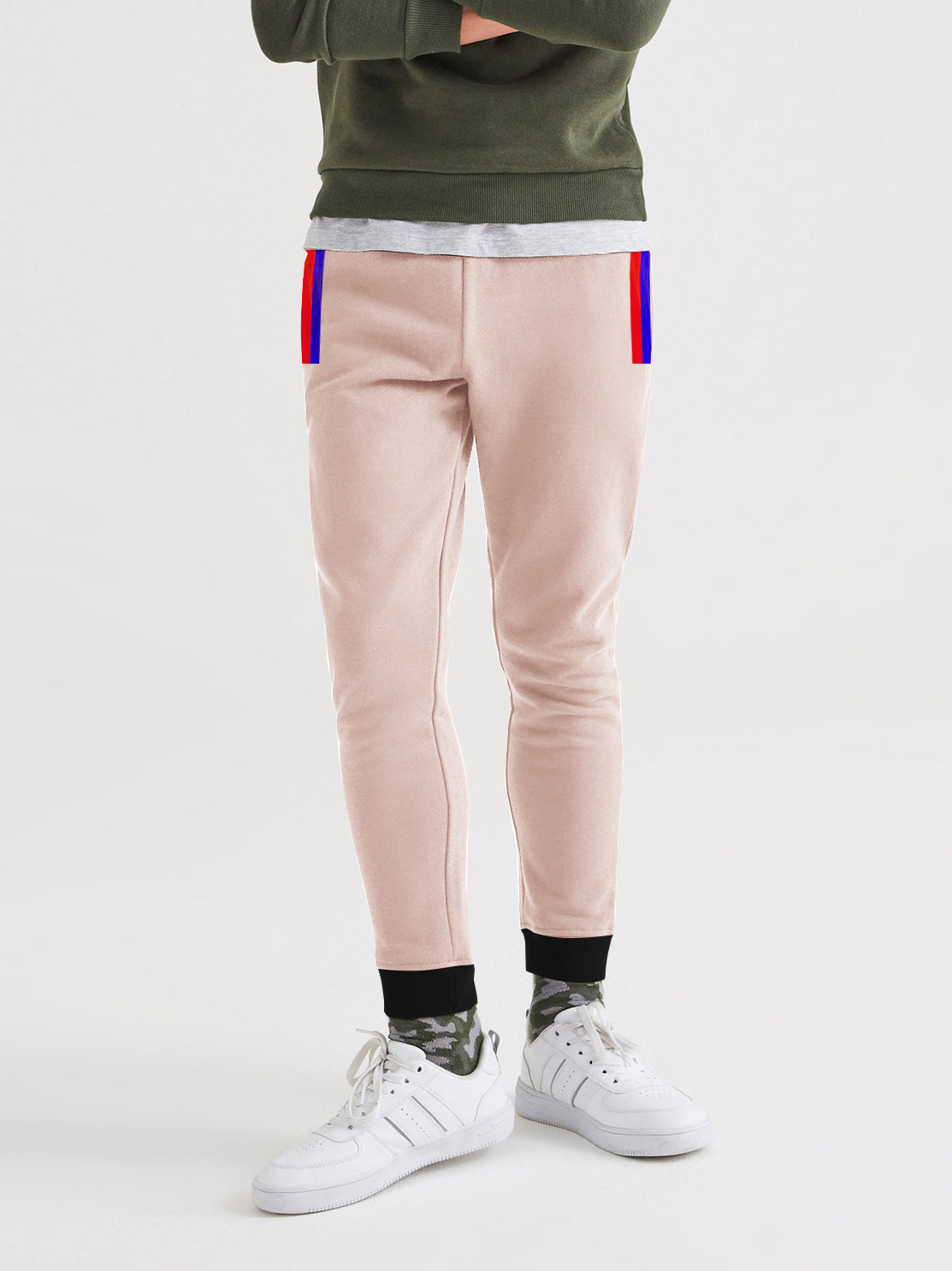 ADS Fleece Slim Fit Jogger Trouser For Kids-Light Pink-RT223