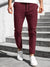Louis Vicaci Slim Fit Lycra Trouser Pent For Men-Dark Maroon With Lining-RT1927
