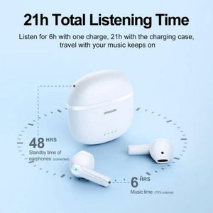 JOYROOM JR-TL11 Dual-Mic ENC True Wireless Earbuds-White-BE1958/BR14099