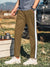 Louis Vicaci Summer Trouser Pant For Men-Light Brown with Stripe-BR650