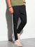 Louis Vicaci Fleece Trouser Pant For Men-Black with White & Green Stripe-BR700
