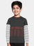 Maxx Crew Neck Long Sleeve Single Jersey Tee Shirt For Kids-Charcoal & White-SP210/RT2116