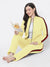 Louis Vicaci Fleece Zipper Tracksuit For Ladies-Yellow with Black Stripe-RT1546