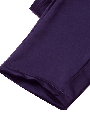 Louis Vicaci Slim Fit Lycra Trouser Pent For Men-Purple-BR664