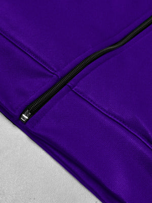 TNF Active Wear Zipper Fur Bomber Jacket For Men-Grape Purple-RT1118