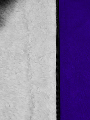 TNF Active Wear Zipper Fur Bomber Jacket For Men-Grape Purple-RT1118