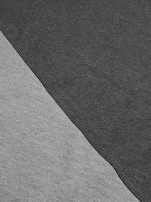 Celebrate Tee Shirt For Men-Grey Melange & Charcoal Melange Panel-BE966/BR13213