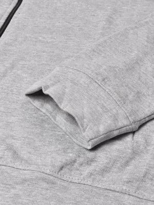 Louis Vicaci Fleece Zipper Tracksuit For Men-Grey Melange-SP274/RT1351