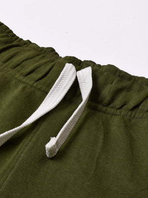 Louis Vicaci Fleece Zipper Tracksuit For Men-Olive Green-RT1344
