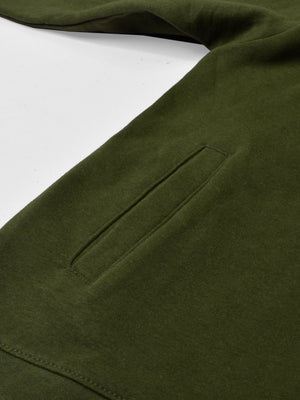 Louis Vicaci Fleece Zipper Tracksuit For Men-Olive Green-RT1344