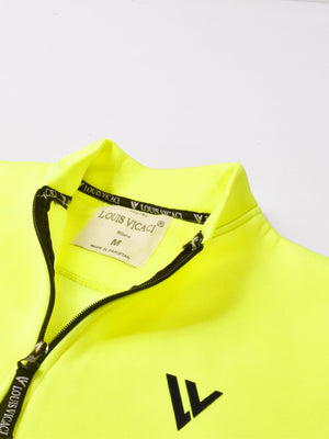 Louis Vicaci Zipper Bomber Jacket For Men-Lime-RT1255