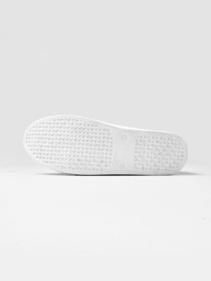 Women Flat Sneakers-White & Black-RT1217