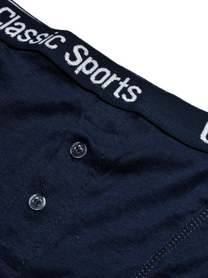 Classic Sport Single Jersey Boxer Brief For Men-Dark Navy-BR800