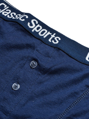 Classic Sport Single Jersey Boxer Brief For Men-Navy-BR772