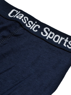 Classic Sport Single Jersey Boxer Brief For Men-Dark Navy-BR800