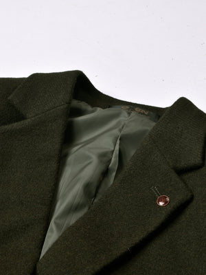 Oxen Premium Regular Fit Checked Blazer For Mens-Green-RT1469