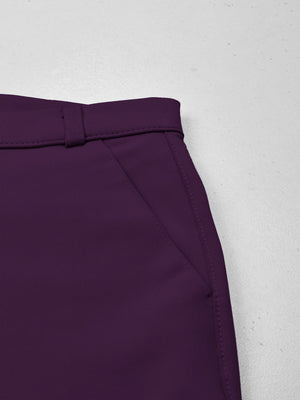 Louis Vicaci Super Stretchy Slim Fit Lycra Pent For Men-Purple-RT1902