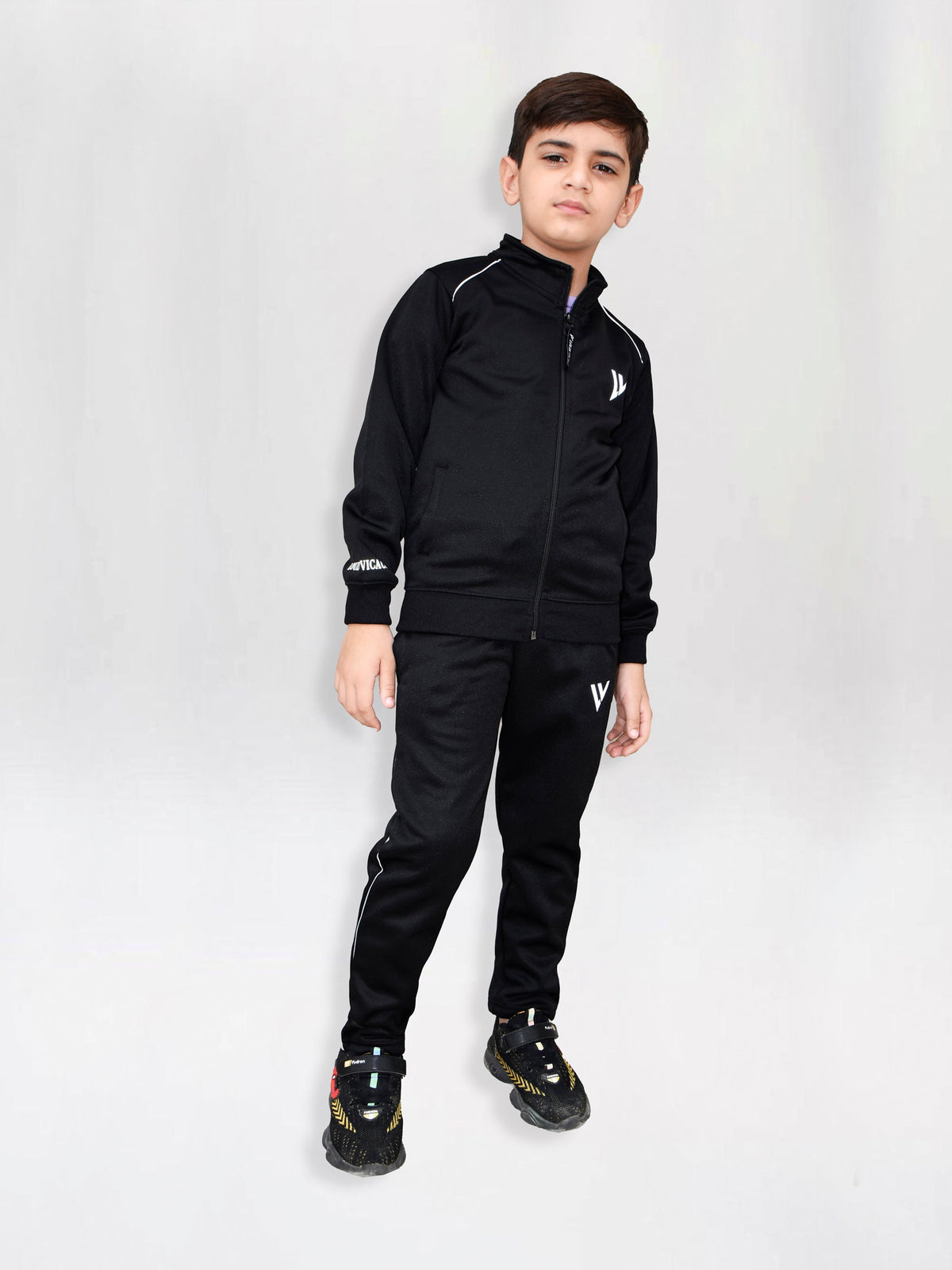 Louis Vicaci Lightning Flash Training Tracksuit For Kids-Black-RT1143