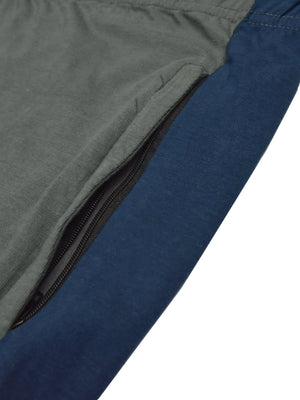 Summer Single Jersey Slim Fit Trouser For Men-Slate Grey With Navy Stripe-SP6575/SP115