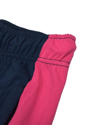 Summer Single Jersey Slim Fit Trouser For Men-Dark Navy With Pink Stripe-SP123/RT2094