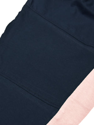 Summer Single Jersey Slim Fit Trouser For Men-Navy With Baby Pink Stripes-SP133/RT107