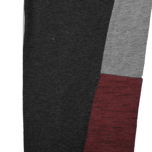 Next Slim Fit Jogger Trouser For Kids-Charcoal with Grey & Dark Maroon Melange Panels-SP2633