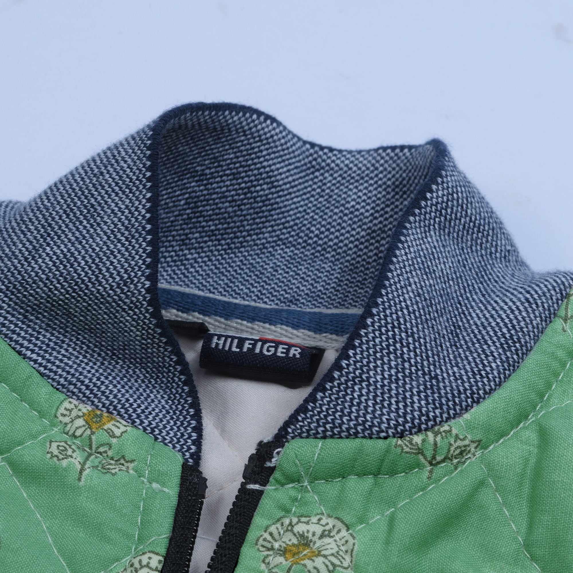 Quilted Zipper Baseball Jacket For Kids-Green Allover Print-NA12807