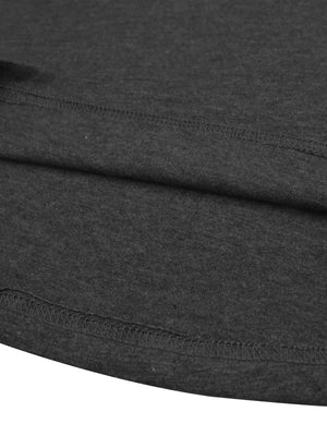 Maxx Crew Neck Long Sleeve Single Jersey Tee Shirt For Kids-Charcoal & White-SP6395