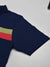 LV Half Sleeve Summer Polo Shirt For Men-Dark Navy With Multi Panel-RT286