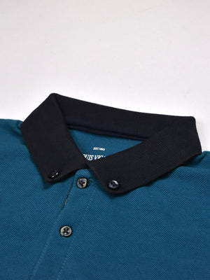 Summer Polo Shirt For Men-Dark Blue & Navy-RT749