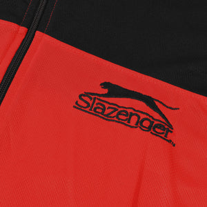 Slazenger Summer Tracksuit For Men-Dark Carrot Red & Black-SP4766