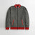 TH Quilted Zipper Baseball Jacket For Kids-Dark Grey & Red-SP4379