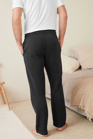 NK Fleece Regular Fit Trouser For Men-Black-RT1678