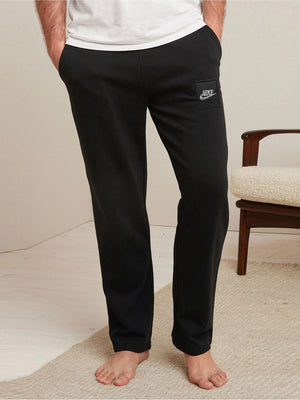 NK Terry Fleece Regular Fit Trouser For Men-Black-RT1680