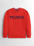 P&B Crew Neck Terry Fleece Sweatshirt For Men-Crimson-NA13757
