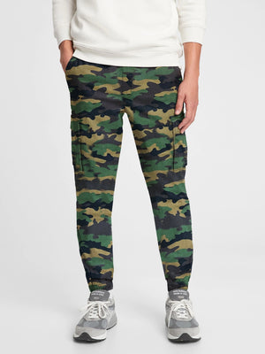 Oxen Nexoluce Slim Fit Cargo Joggers Trouser For Men-Camouflage-BE27