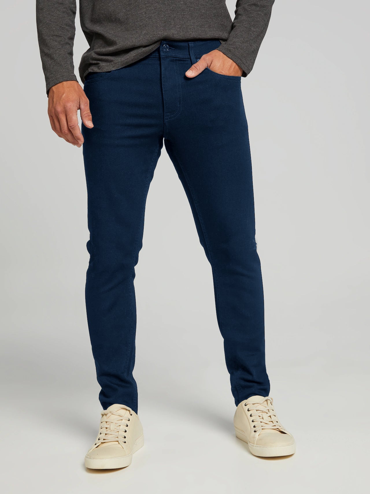 Fendi Slim Fit Stretchy Jeans Denim For Men-Blue-RT1817