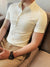 Louis Vicaci Super Stretchy Slim Fit Lycra Casual Shirt For Men-Off White-RT1961