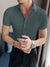 Louis Vicaci Super Stretchy Slim Fit Lycra Casual Shirt For Men-Slate Blue-BR499