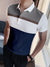 Louis Vicaci Single Jersey Polo Shirt For Men-White with Navy & Stripe-BR730